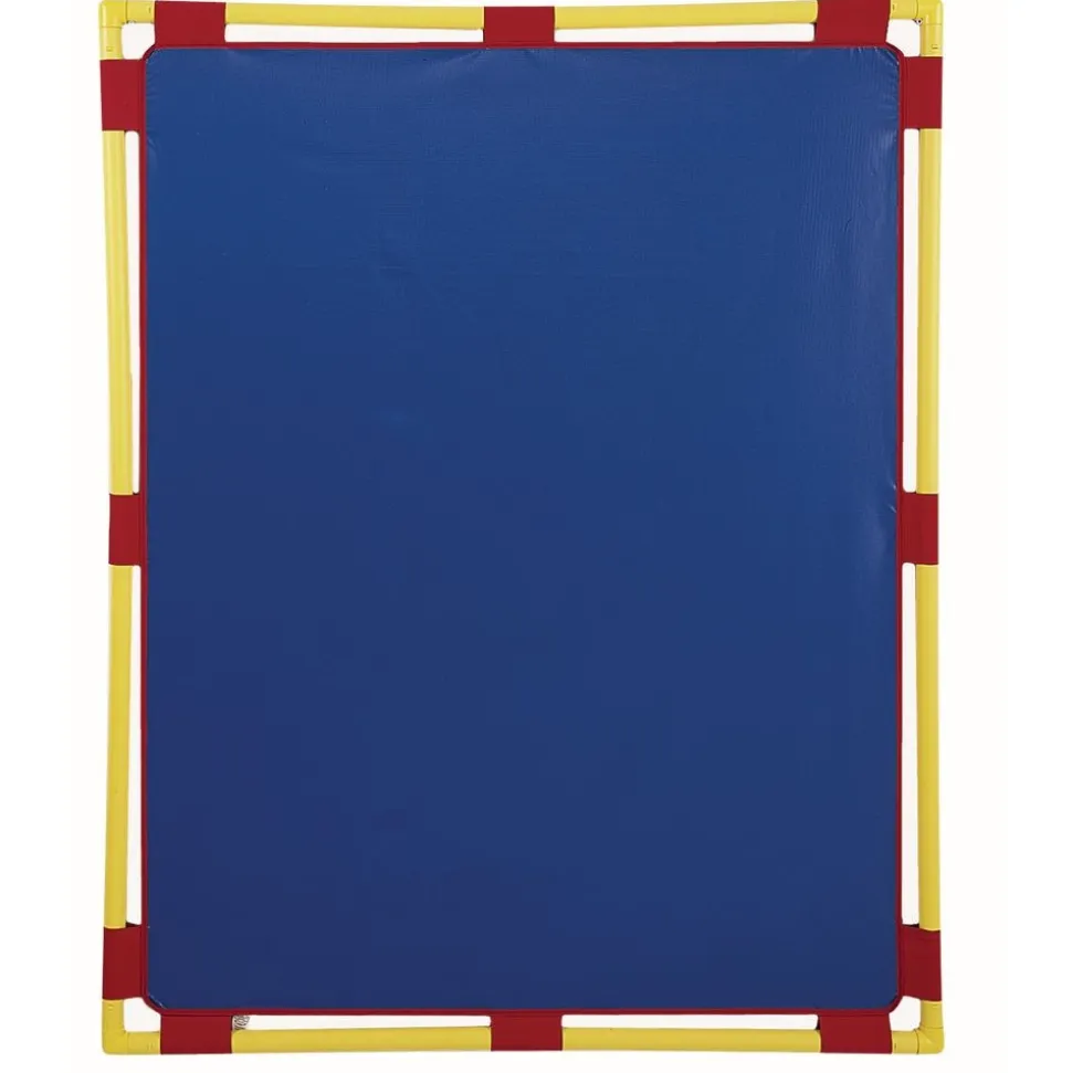 Activity Center PlayPanels® - Rectangle, 31" x 48" - Blue with Yellow Piping