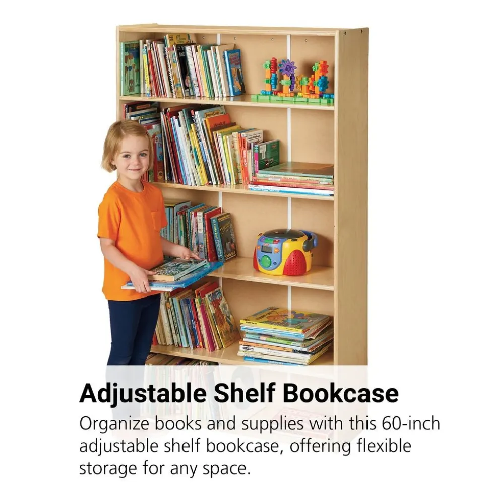 Adjustable Shelf 60"H Bookcase - Ready to Assemble