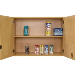 Adjustable 2-Shelf Locking Wall Storage - Maple/Maple, Assembled