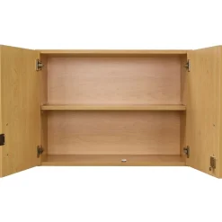 Adjustable 2-Shelf Locking Wall Storage - Maple/Maple, Assembled