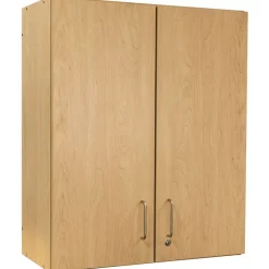Adjustable 3-Shelf Locking Wall Storage - Maple/Maple, Assembled