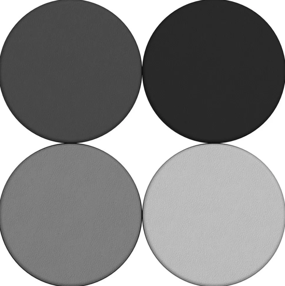 Adult SoftScape 18" Round Ottoman 16" Height, 4-Piece - Gray/Light Gray