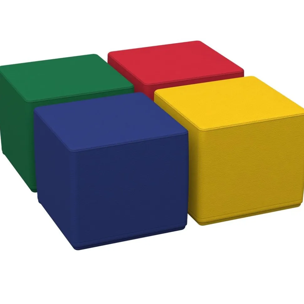 Adult SoftScape 18" Square Ottoman 16" Height, 4-Piece - Assorted