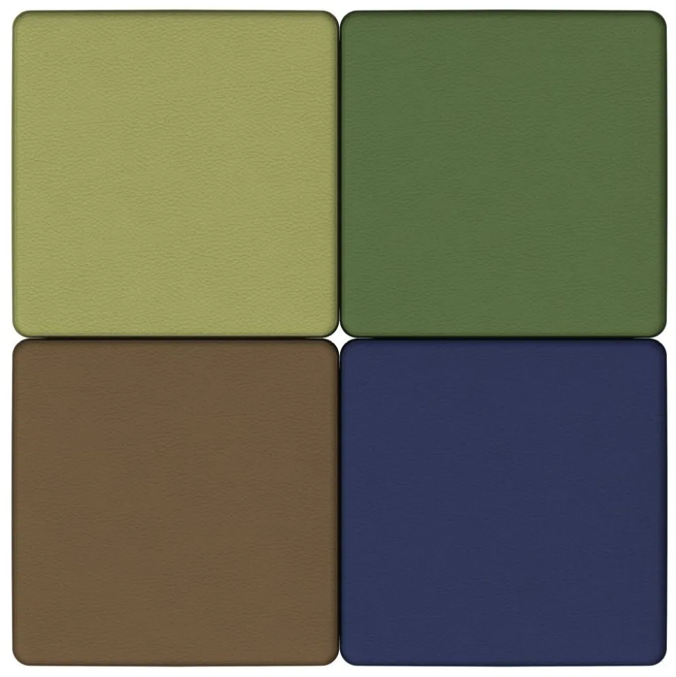 Adult SoftScape 18" Square Ottoman 16" Height, 4-Piece - Earthtone