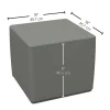 Adult SoftScape 18" Square Ottoman 16" Height, 4-Piece - Gray/Light Gray