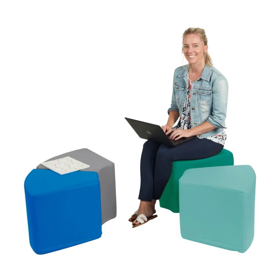 Adult SoftScape Wedge Ottoman 16" Height, 4-Piece - Contemporary