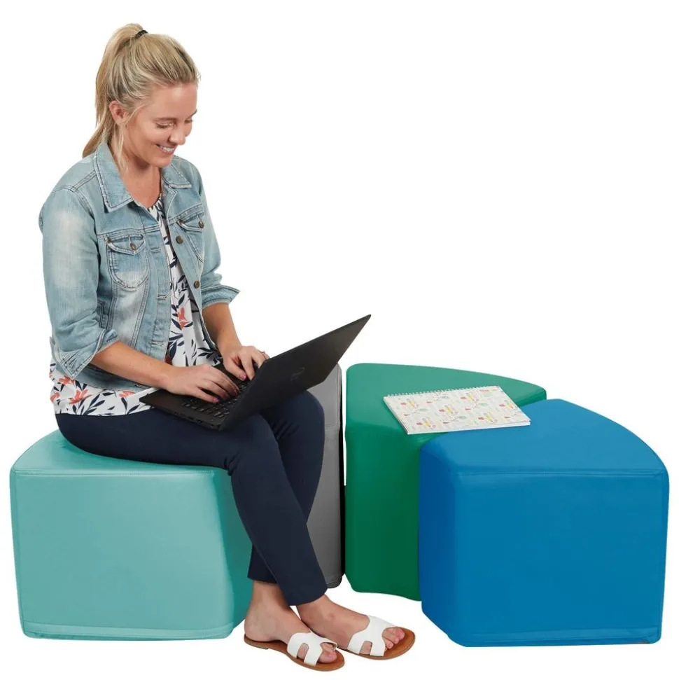 Adult SoftScape Wedge Ottoman 16" Height, 4-Piece - Contemporary