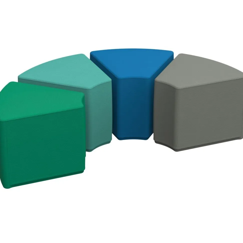 Adult SoftScape Wedge Ottoman 16" Height, 4-Piece - Contemporary