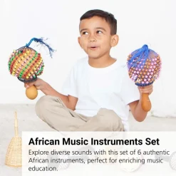 African Music Instruments - Set of 6