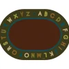 Alphabet Circletime Nature 6' x 9' Oval Premium Carpet