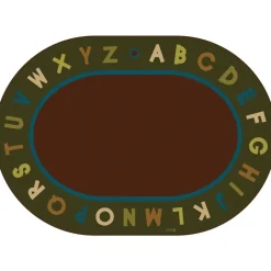 Alphabet Circletime Nature 6' x 9' Oval Premium Carpet