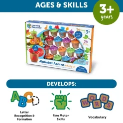 Alphabet Letters on Acorns Activity Set