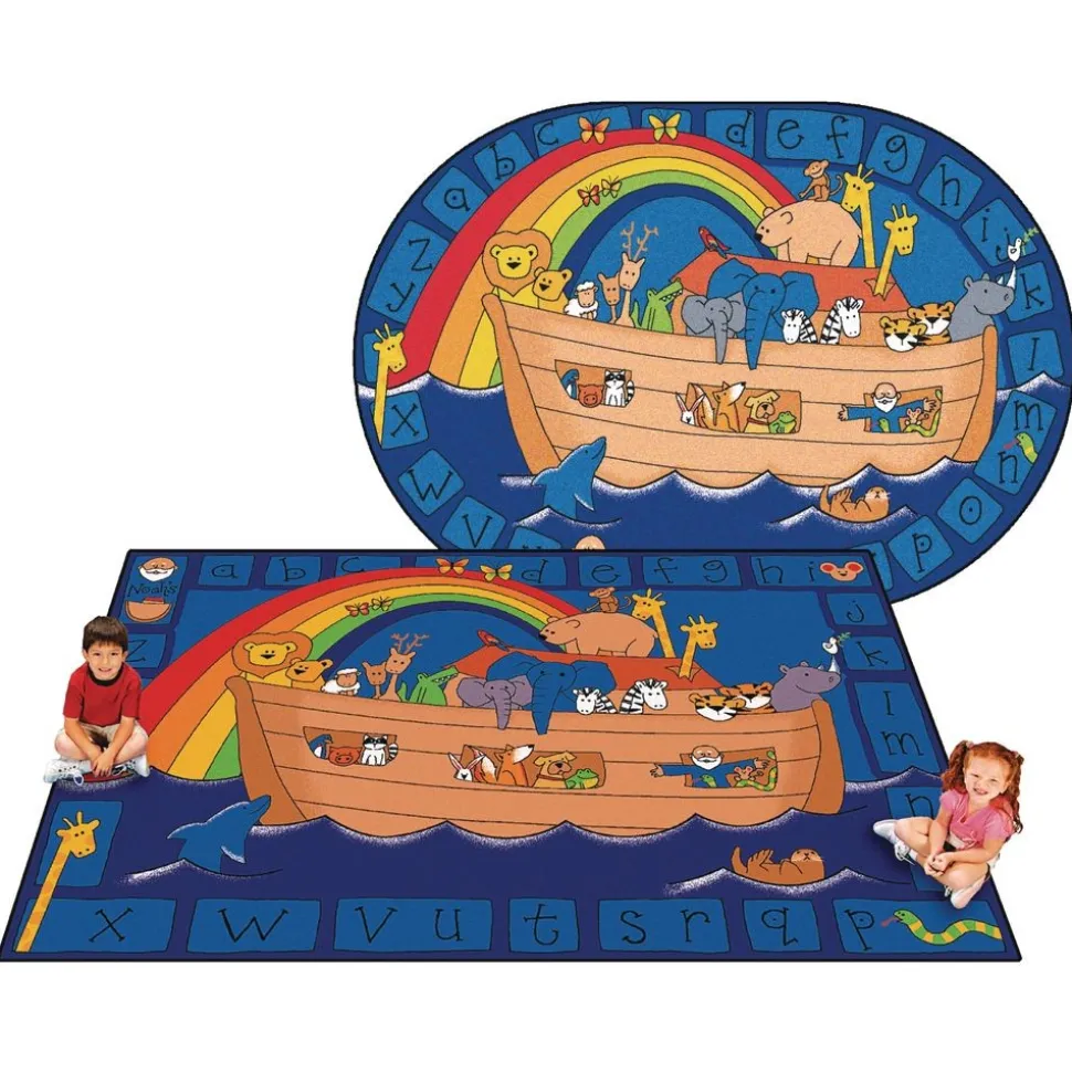 Alphabet Noah 4' x 6' Rectangle Kids Value PLUS Carpet