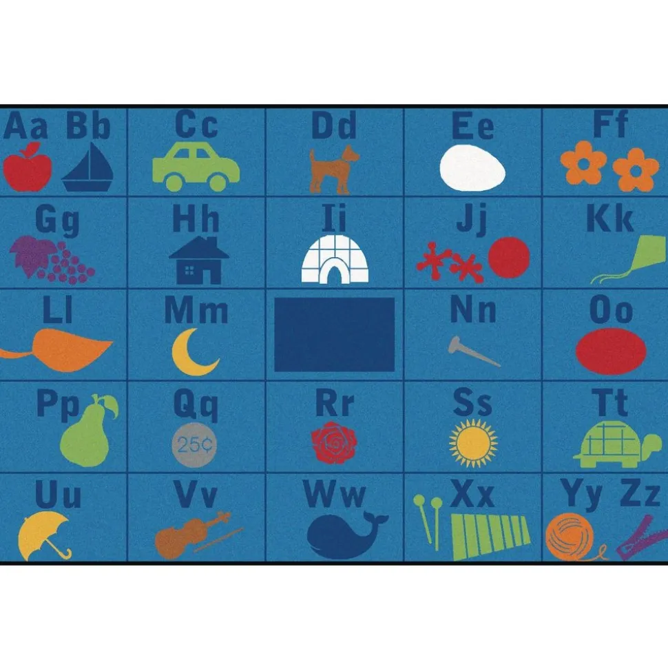 Alphabet Seating 6' x 9' Rectangle Kids Value PLUS Carpet