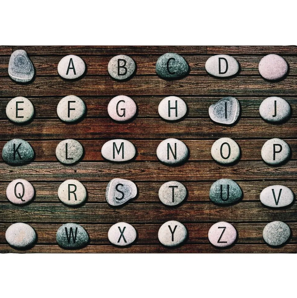Alphabet Stones Seating 6' x 9' Rectangle Pixel Perfect Carpet