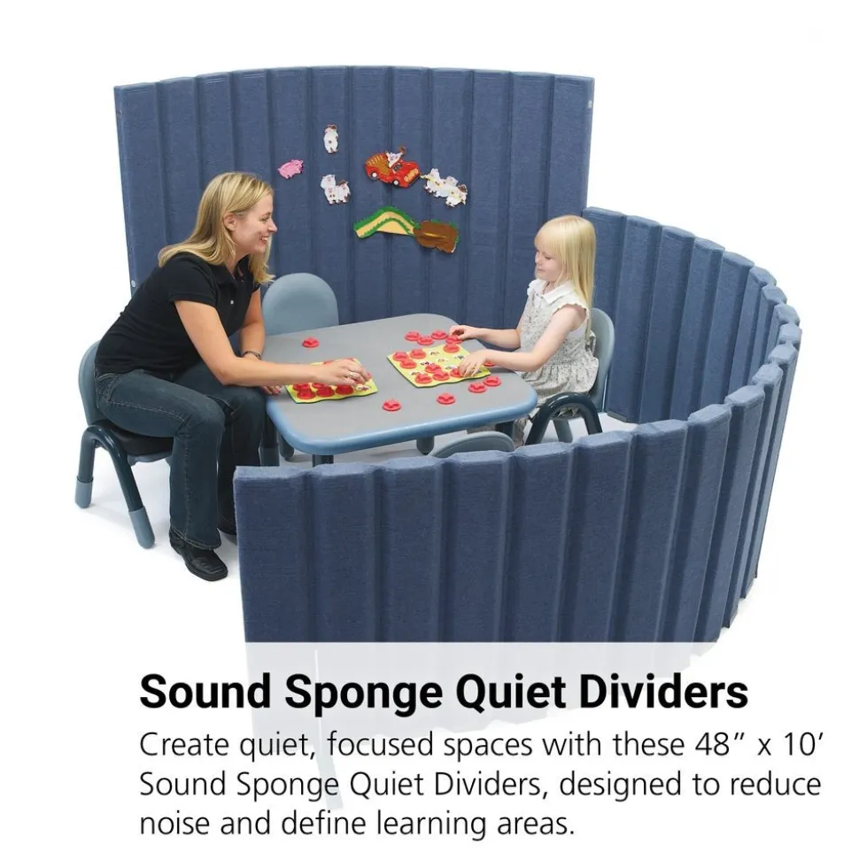 Angeles® BaseLine® Sound Sponge® Quiet Dividers® 48"H x 10'L - Slate Blue