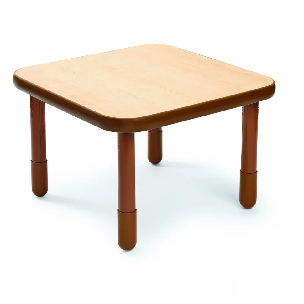 Angeles® BaseLine® 30" Square Table, 22"H - Natural Cocoa