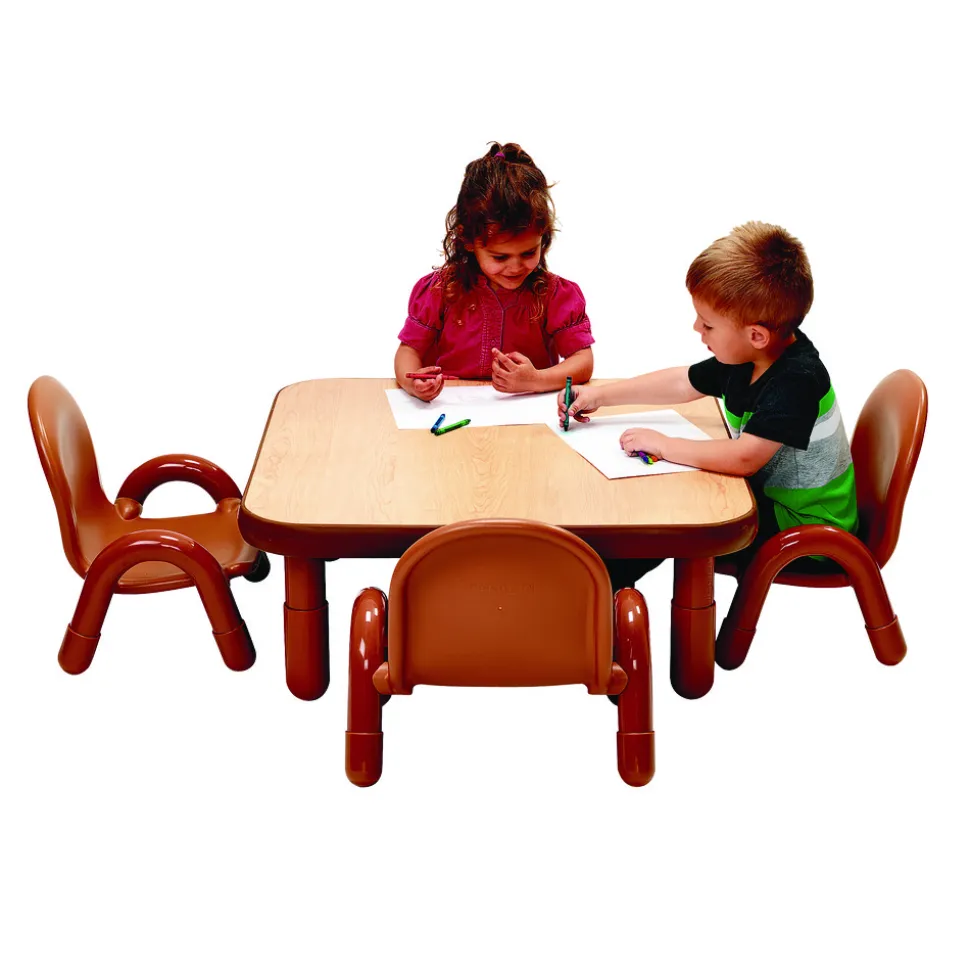 Angeles® BaseLine® 30" Square Table, 22"H - Natural Cocoa