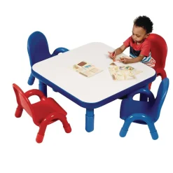Angeles® BaseLine® 30" Square Table, 14"H - Blue