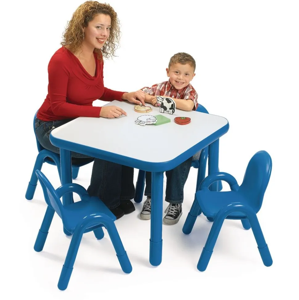 Angeles® BaseLine® 30" Square Table, 16"H - Blue