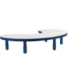 Angeles® BaseLine® 38" x 65" Kidney Table, 12"H - Blue