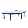 Angeles® BaseLine® 38" x 65" Kidney Table, 16"H - Blue