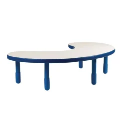 Angeles® BaseLine® 38" x 65" Kidney Table, 18"H - Blue