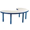 Angeles® BaseLine® 38" x 65" Kidney Table, 20"H - Blue