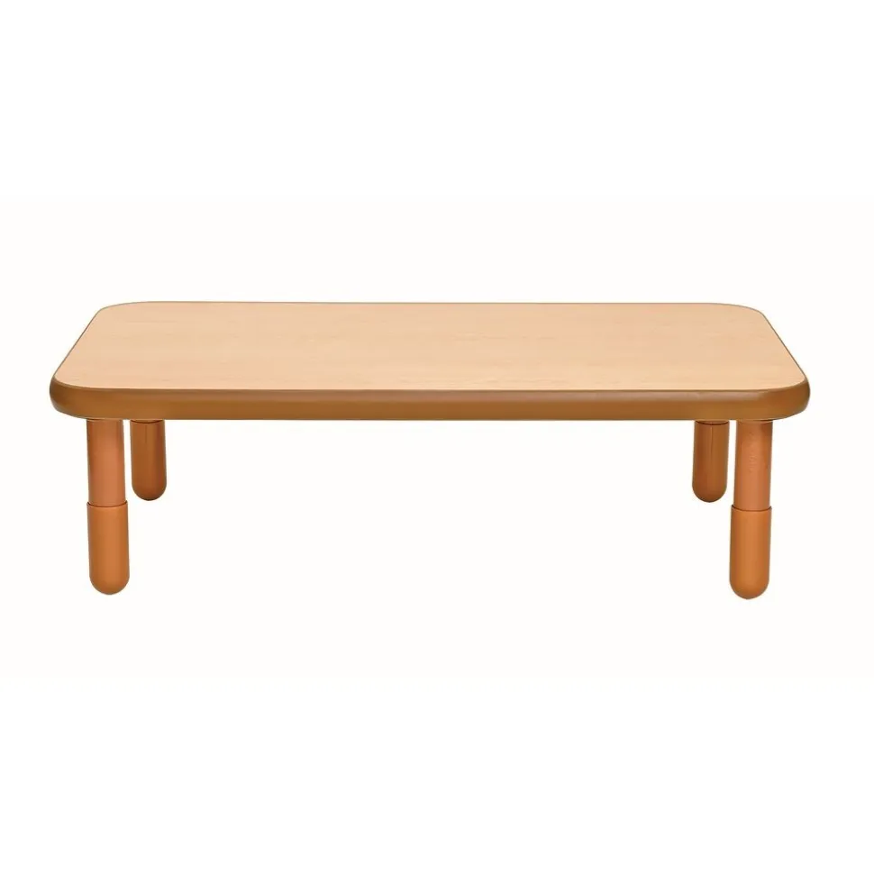 Angeles® BaseLine® 30" x 48" Rectangle Table, 12"H - Natural Cocoa
