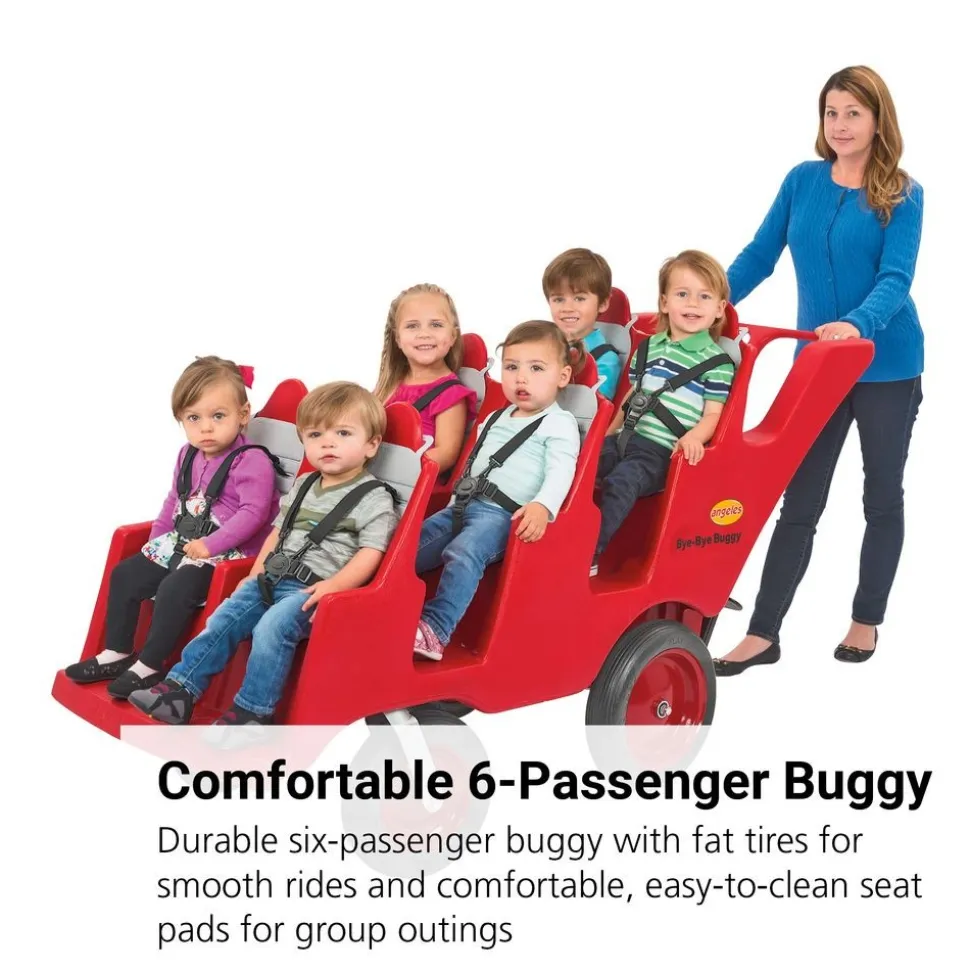 Angeles® "Fat Tire" Bye-Bye Buggy® with Gray Seat Pads - 6-Passenger