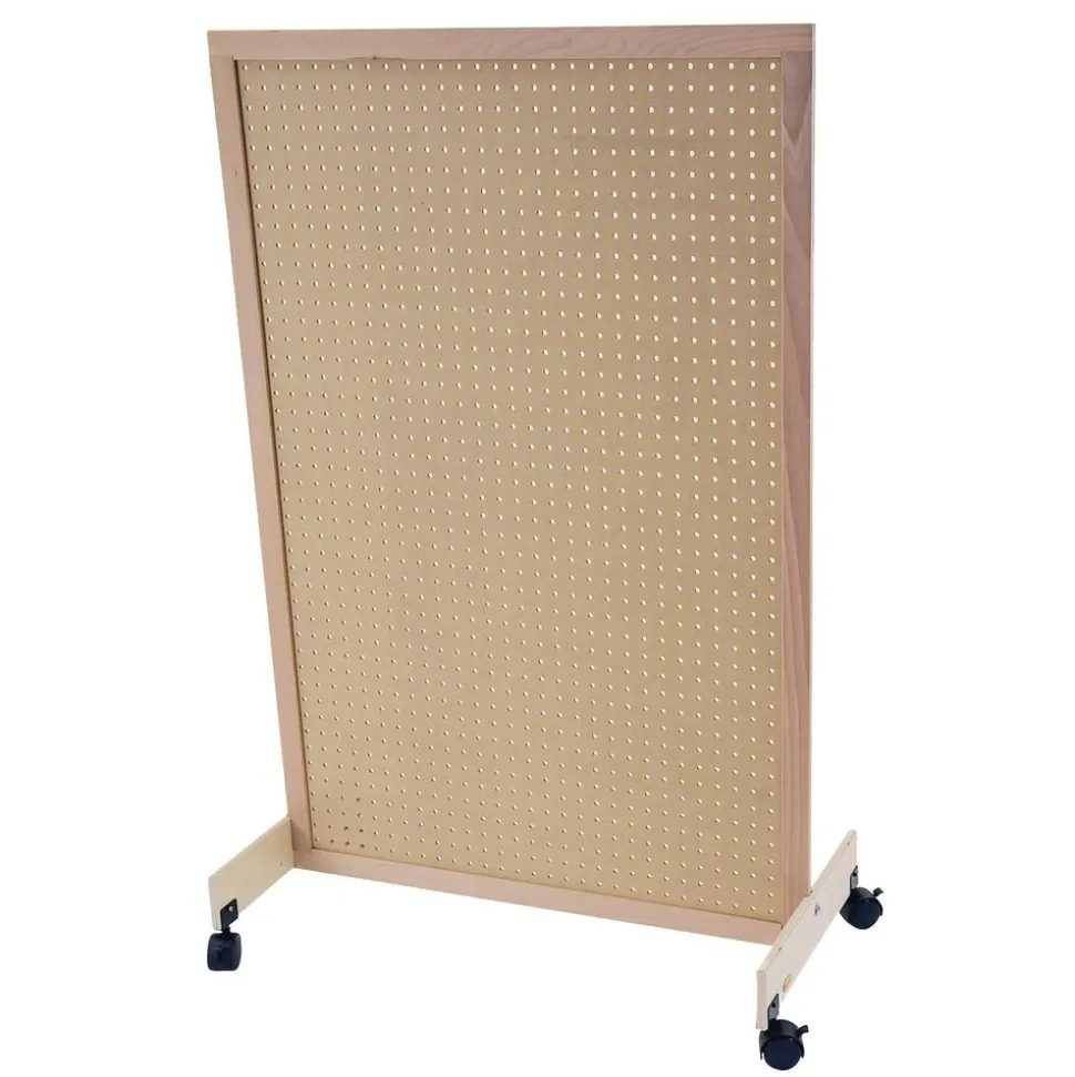 Angeles® Mobile Pegboard Room Divider with Casters