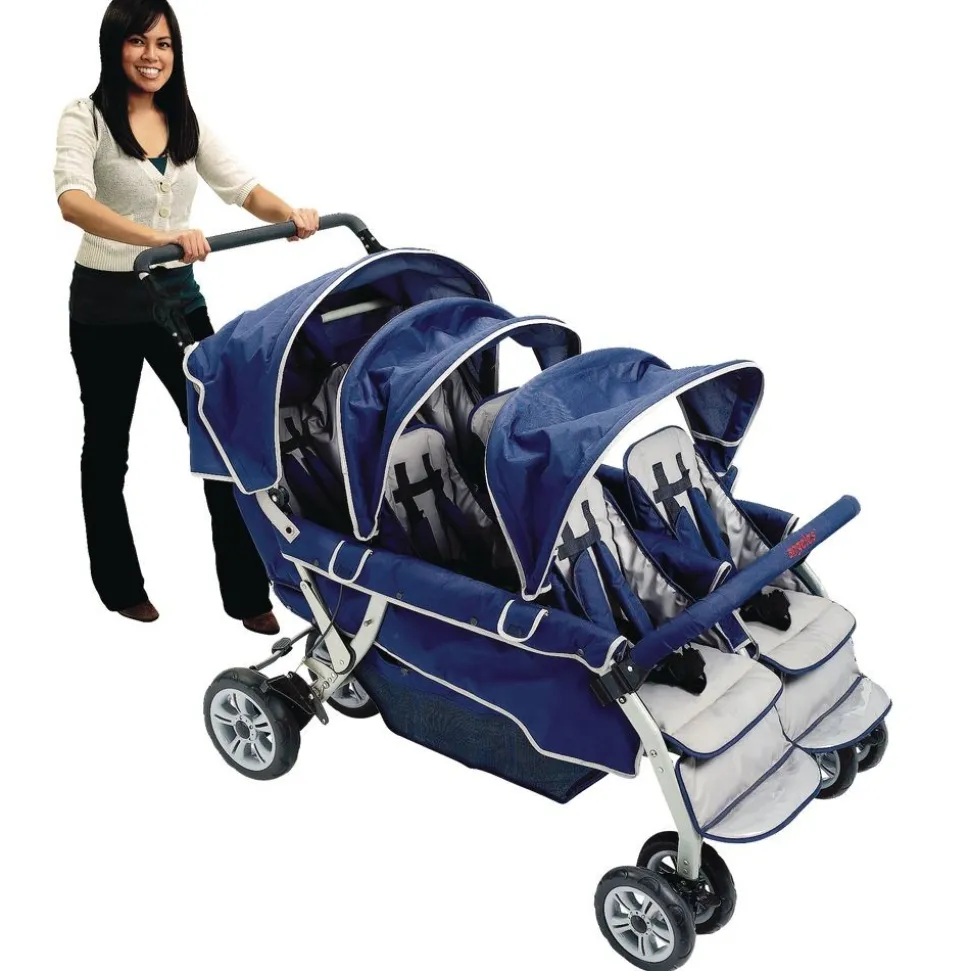 Angeles® SureStop™ Folding Commercial Bye-Bye® Stroller - 6 Seat