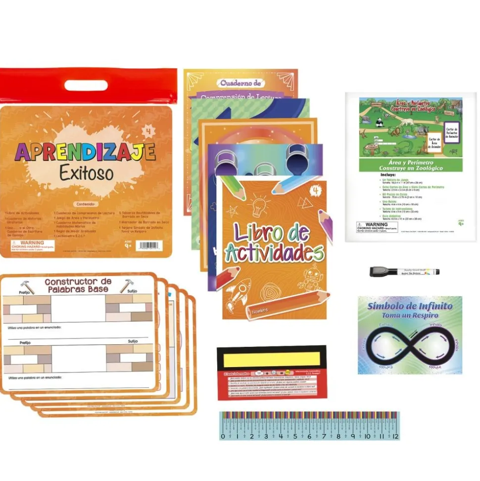 Aprendizaje Exitoso: Quarto Grado - Lectura y Matemáticas (Spanish Learning Success: Grade 4 - Reading, Math, & SEL)
