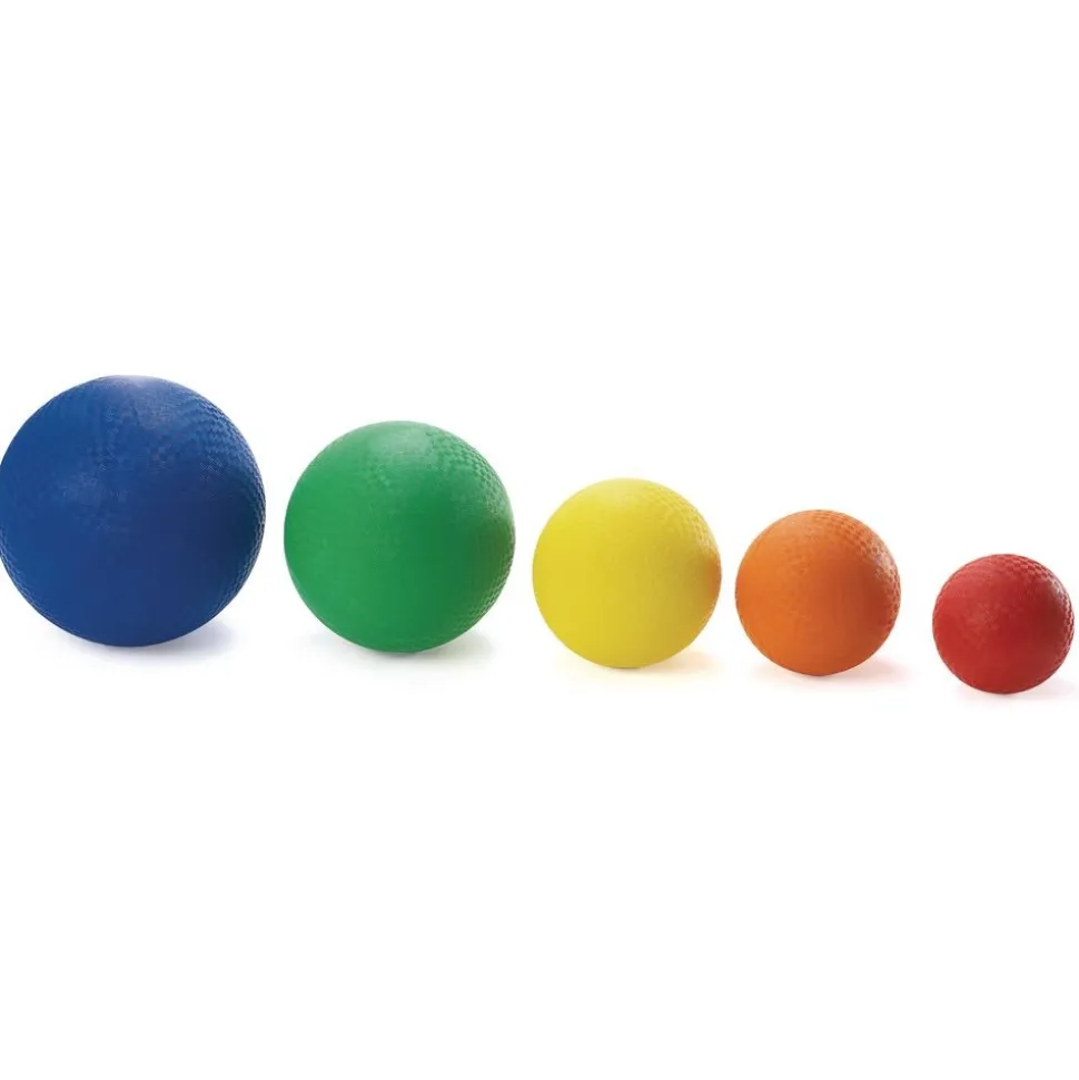 Assorted Best Quality Rubber Playground Balls - Set of 5