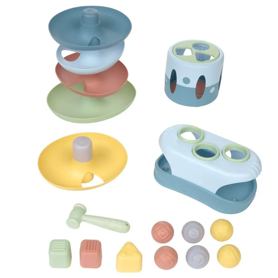 Ball Track, Shape Sorter + Pounding Bench - Set of 3