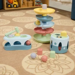 Ball Track, Shape Sorter + Pounding Bench - Set of 3
