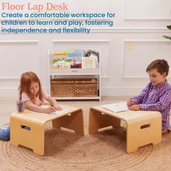 Bentwood Lap Desk - Portable Wooden Floor Desk for Flexible Learning