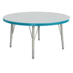 Berries® 42"Dia. Round Activity Table, 15" - 24" Leg Height - Teal