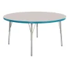 Berries® 36"Dia. Round Activity Table, 15" - 24" Leg Height - Teal
