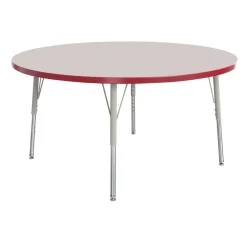Berries® 36"Dia. Round Activity Table, 24" - 31" Leg Height - Red