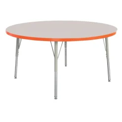 Berries® 42"Dia. Round Activity Table, 15" - 24" Leg Height - Orange