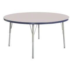 Berries® 42"Dia. Round Activity Table, 24" - 31" Leg Height - Navy