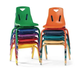 Berries® Single 8" Stacking Chair with Matching Legs - Teal