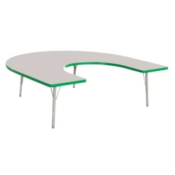 Berries® 60" x 66" Horseshoe Activity Table, 24" - 31" - Green