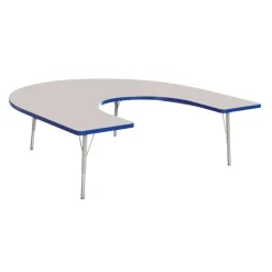 Berries® 60" x 66" Horseshoe Activity Table, 15" - 24" - Blue