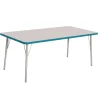 Berries® 30" x 60" Rectangle Activity Table, 24" - 31" Leg Height - Teal