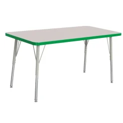 Berries® 30" x 48" Rectangle Activity Table, 15" - 24" Leg Height - Green