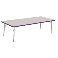 Berries® 30" x 72" Rectangle Activity Table, 15" - 24" Leg Height - Purple