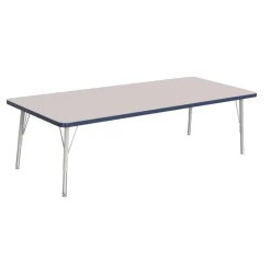 Berries® 30" x 72" Rectangle Activity Table, 15" - 24" Leg Height - Navy