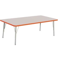 Berries® 30" x 60" Rectangle Activity Table, 15" - 24" Leg Height - Orange